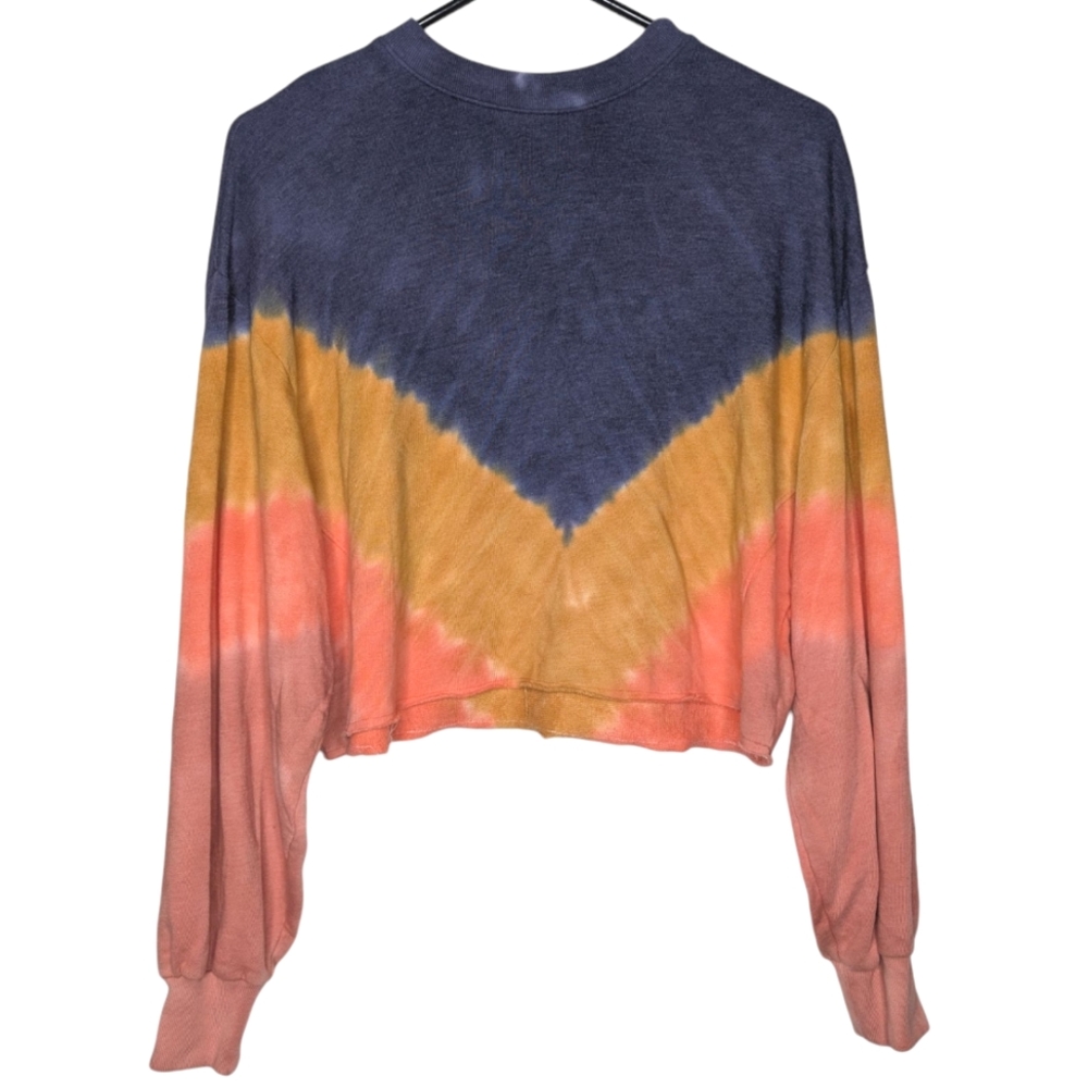 PINK Victoria's Secret Tie Dye Long Sleeve Crop Top Casual Fall Sweater Size XS
